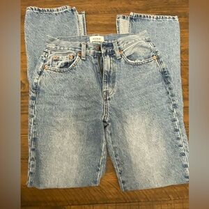 Revolve Pistola Alexa High Rise Slim Flare Denim Blue Jeans